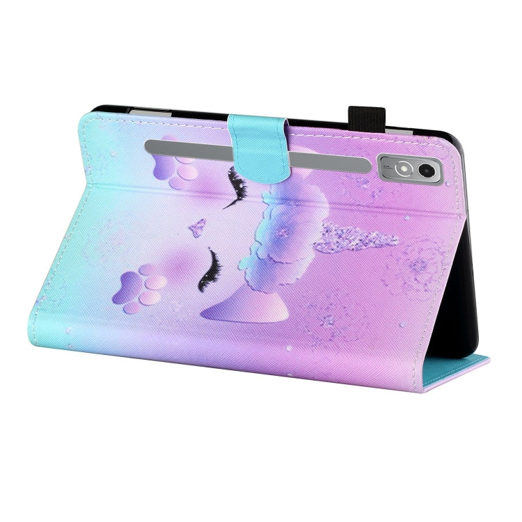 For Lenovo Tab P12 2023 / TB370FU Coloured Drawing Stitching Smart Leather Tablet Case(Unicorn) - Lenovo by PMC TechLife | Online Shopping South Africa | PMC TechLife | Buy Now Pay Later Mobicred