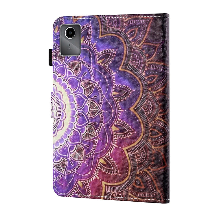 For Lenovo Tab M11/ Xiaoxin Pad 11 2024 Coloured Drawing Stitching Smart Leather Tablet Case(Mandala Flower) - Lenovo by PMC Jewellery | Online Shopping South Africa | PMC Jewellery | Buy Now Pay Later Mobicred