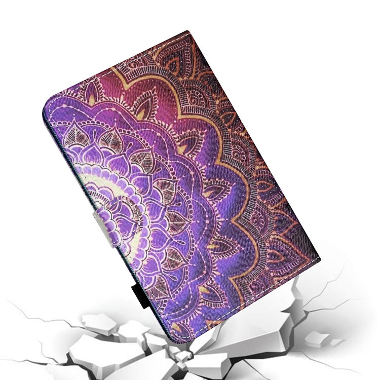 For Lenovo Tab M11/ Xiaoxin Pad 11 2024 Coloured Drawing Stitching Smart Leather Tablet Case(Mandala Flower) - Lenovo by PMC Jewellery | Online Shopping South Africa | PMC Jewellery | Buy Now Pay Later Mobicred
