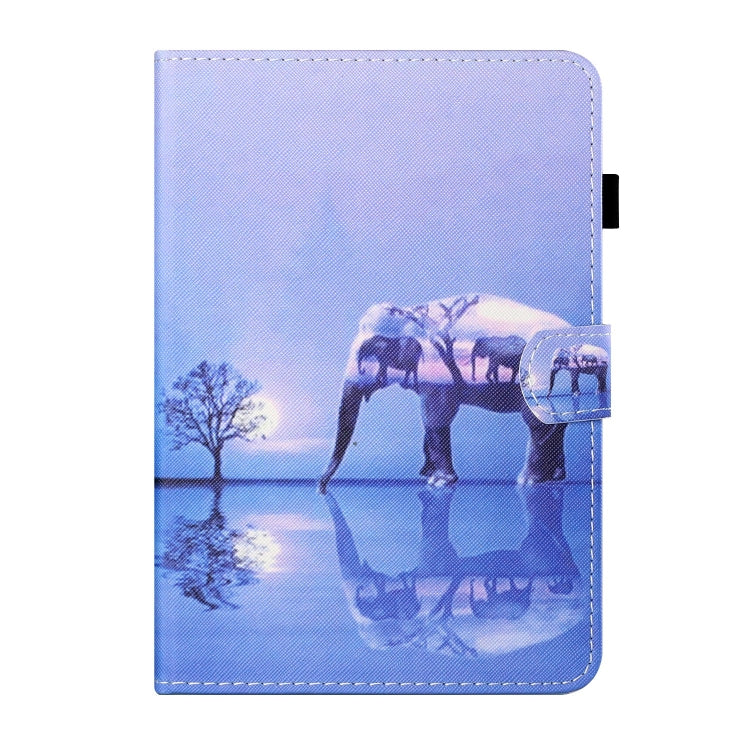 For Lenovo Tab M11/ Xiaoxin Pad 11 2024 Coloured Drawing Stitching Smart Leather Tablet Case(Tree and Elephant) - Lenovo by PMC Jewellery | Online Shopping South Africa | PMC Jewellery | Buy Now Pay Later Mobicred
