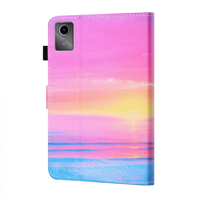 For Lenovo Tab M11/ Xiaoxin Pad 11 2024 Coloured Drawing Stitching Smart Leather Tablet Case(Sunrise) - Lenovo by PMC Jewellery | Online Shopping South Africa | PMC Jewellery | Buy Now Pay Later Mobicred