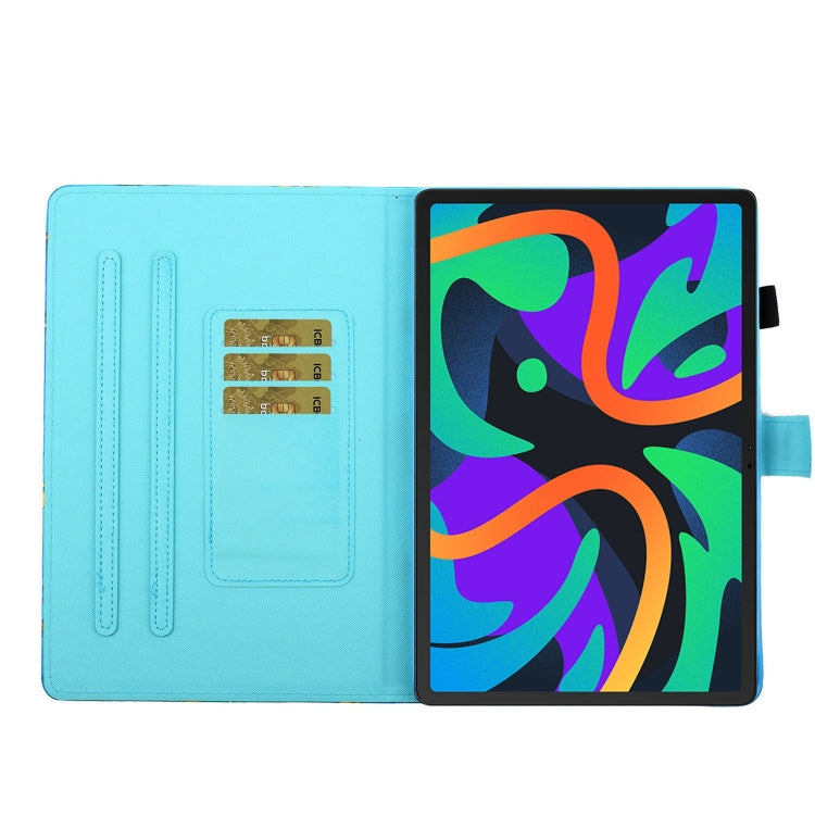 For Lenovo Tab M11/ Xiaoxin Pad 11 2024 Coloured Drawing Stitching Smart Leather Tablet Case(Wolf) - Lenovo by PMC Jewellery | Online Shopping South Africa | PMC Jewellery | Buy Now Pay Later Mobicred