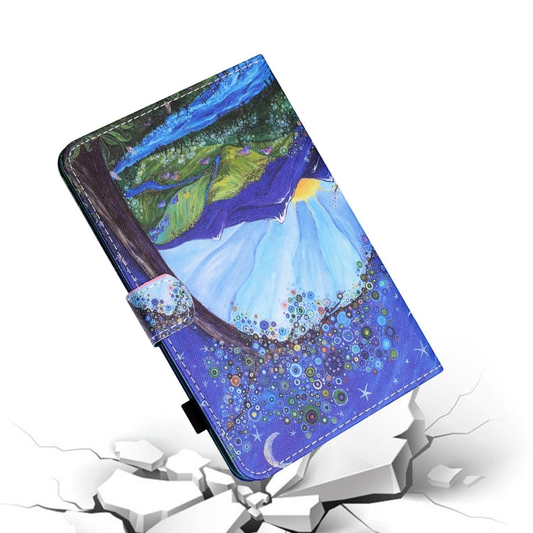 For Lenovo Tab M11/ Xiaoxin Pad 11 2024 Coloured Drawing Stitching Smart Leather Tablet Case(Sunrise and Tree) - Lenovo by PMC Jewellery | Online Shopping South Africa | PMC Jewellery | Buy Now Pay Later Mobicred