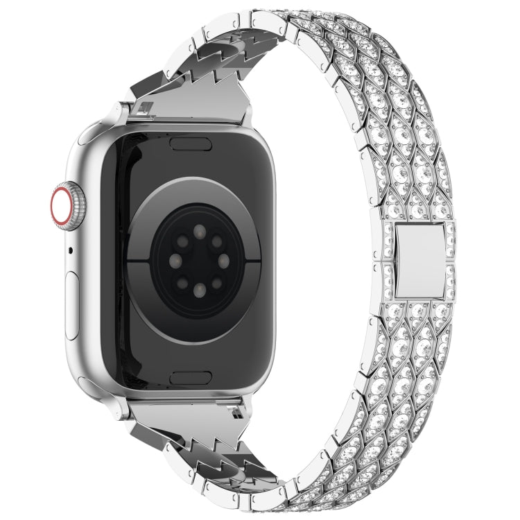 For Apple Watch Ultra 2 49mm Devil Eye Diamond Bracelet Metal Watch Band(Silver) - Watch Bands by PMC TechLife | Online Shopping South Africa | PMC TechLife