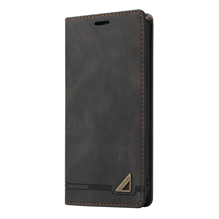 For OPPO A58 4G Skin Feel Anti-theft Brush Horizontal Flip Leather Case with Holder(Black) - OPPO Cases by PMC TechLife | Online Shopping South Africa | PMC TechLife | Buy Now Pay Later Mobicred