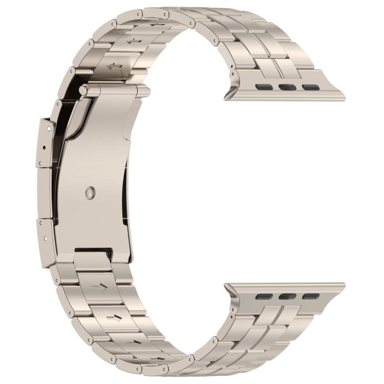 For Apple Watch Ultra 49mm Tortoise Buckle Titanium Steel Watch Band(Starlight) - Watch Bands by PMC TechLife | Online Shopping South Africa | PMC TechLife