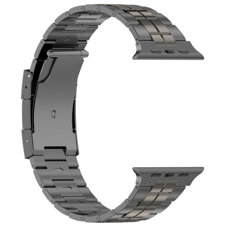For Apple Watch SE 2022 44mm Tortoise Buckle Titanium Steel Watch Band(Grey) - Watch Bands by PMC TechLife | Online Shopping South Africa | PMC TechLife
