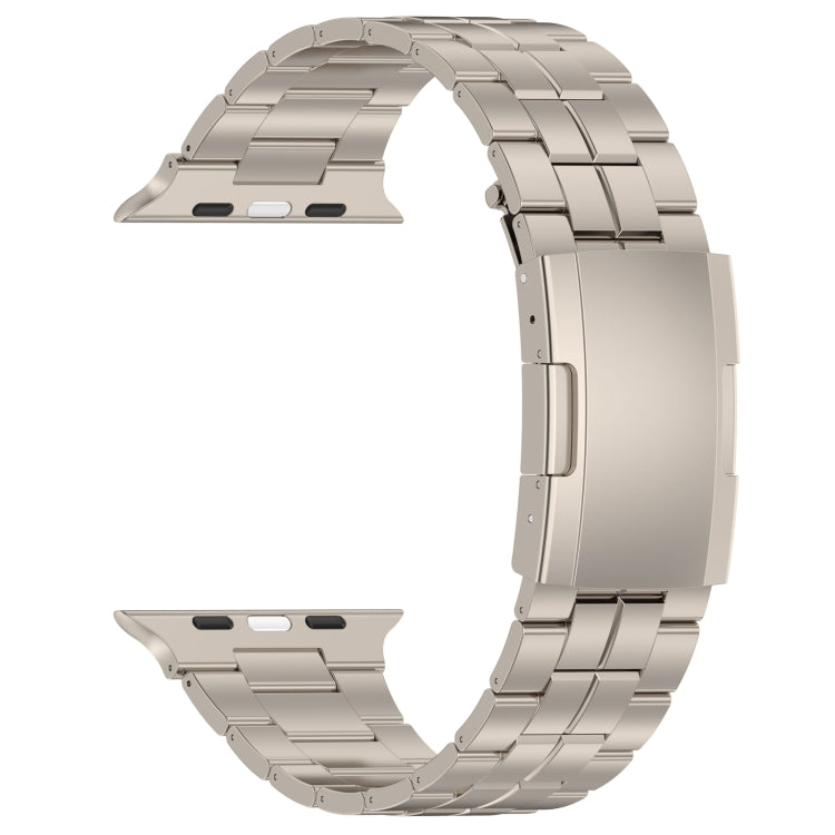 For Apple Watch Series 6 40mm Tortoise Buckle Titanium Steel Watch Band(Starlight) - Watch Bands by PMC TechLife | Online Shopping South Africa | PMC TechLife
