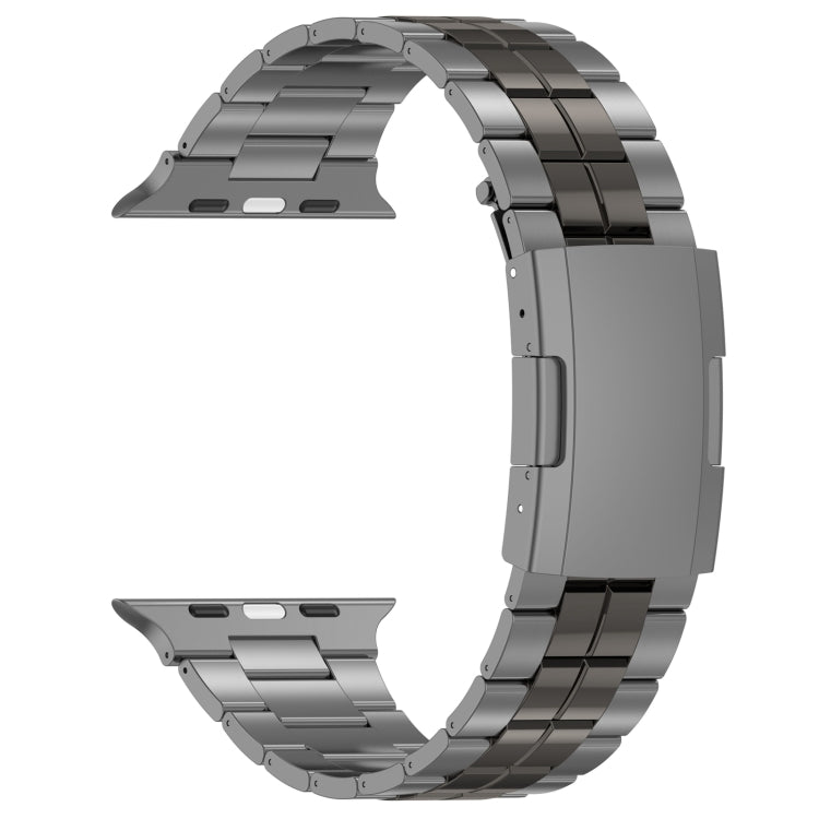 For Apple Watch Series 3 42mm Tortoise Buckle Titanium Steel Watch Band(Grey) - Watch Bands by PMC TechLife | Online Shopping South Africa | PMC TechLife