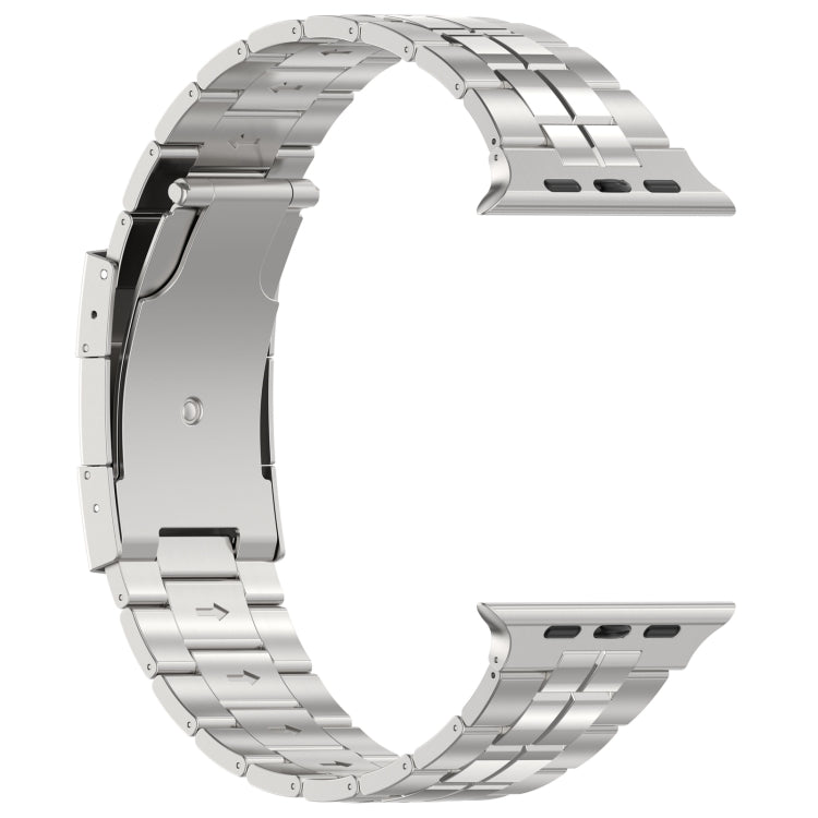 For Apple Watch Series 2 38mm Tortoise Buckle Titanium Steel Watch Band(Silver) - Watch Bands by PMC TechLife | Online Shopping South Africa | PMC TechLife