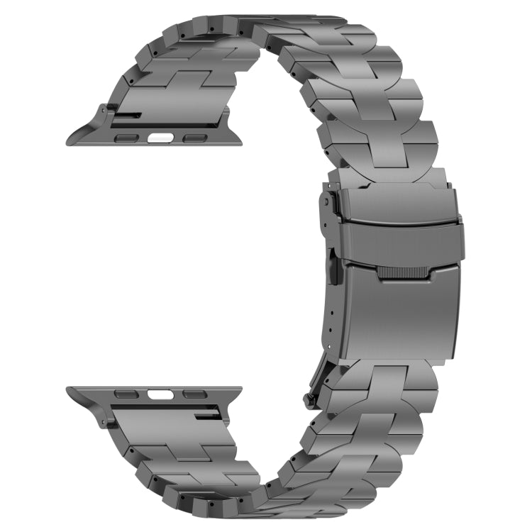 For Apple Watch Series 7 41mm Butterfly Type Titanium Steel Watch Band(Grey) - Watch Bands by PMC TechLife | Online Shopping South Africa | PMC TechLife