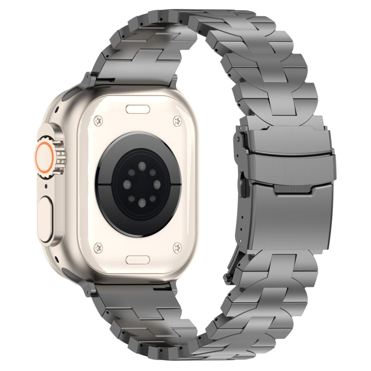 For Apple Watch Series 7 41mm Butterfly Type Titanium Steel Watch Band(Grey) - Watch Bands by PMC TechLife | Online Shopping South Africa | PMC TechLife