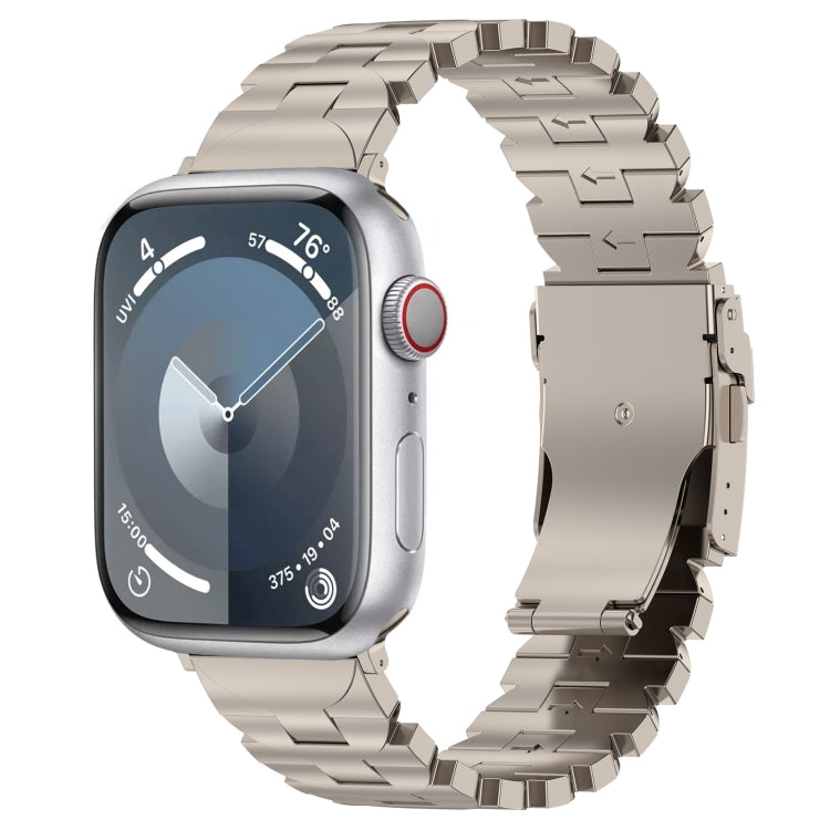 For Apple Watch Series 5 44mm Butterfly Type Titanium Steel Watch Band(Titanium) - Watch Bands by PMC TechLife | Online Shopping South Africa | PMC TechLife