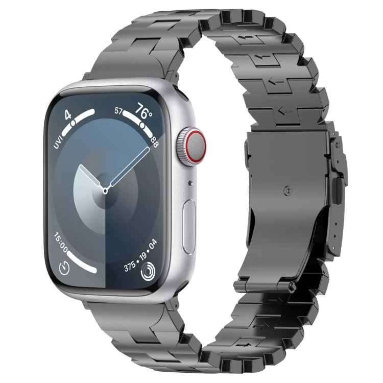 For Apple Watch Series 3 38mm Butterfly Type Titanium Steel Watch Band(Grey) - Watch Bands by PMC TechLife | Online Shopping South Africa | PMC TechLife