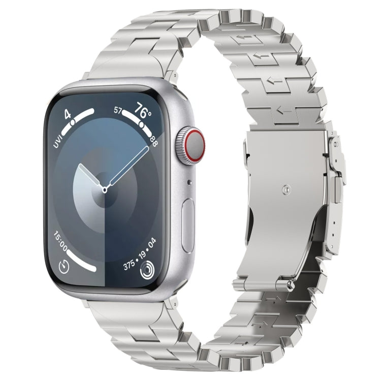 For Apple Watch Series 2 38mm Butterfly Type Titanium Steel Watch Band(Silver) - Watch Bands by PMC TechLife | Online Shopping South Africa | PMC TechLife