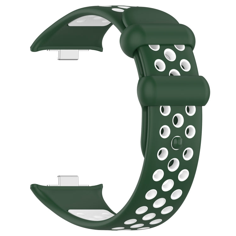 For Redmi Watch 4 Two Color Silicone Sports Watch Band(Dark Green White) - free shipping - PMC TechLife - Order now!