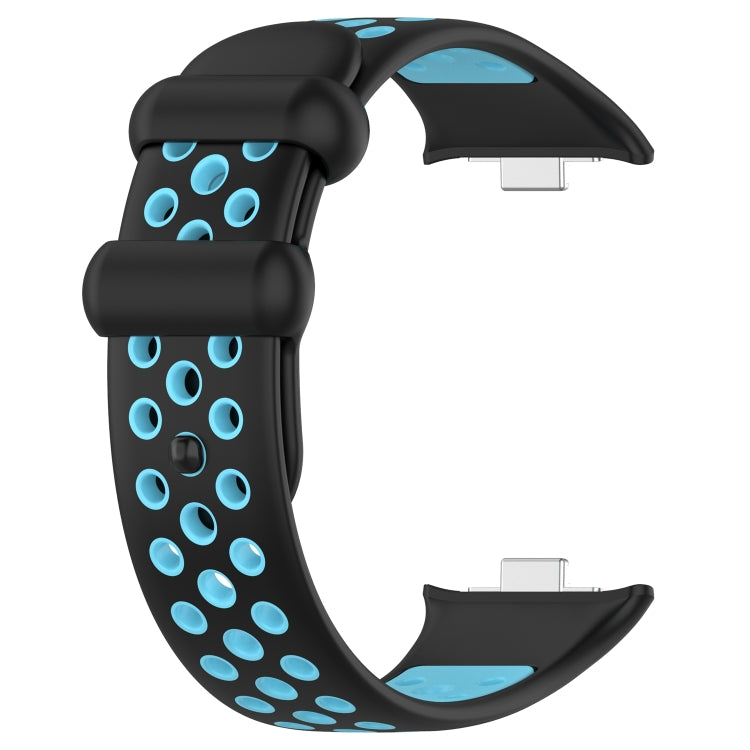 For Redmi Watch 4 Two Color Silicone Sports Watch Band(Black Blue) - Watch Bands by PMC TechLife | Online Shopping South Africa | PMC TechLife