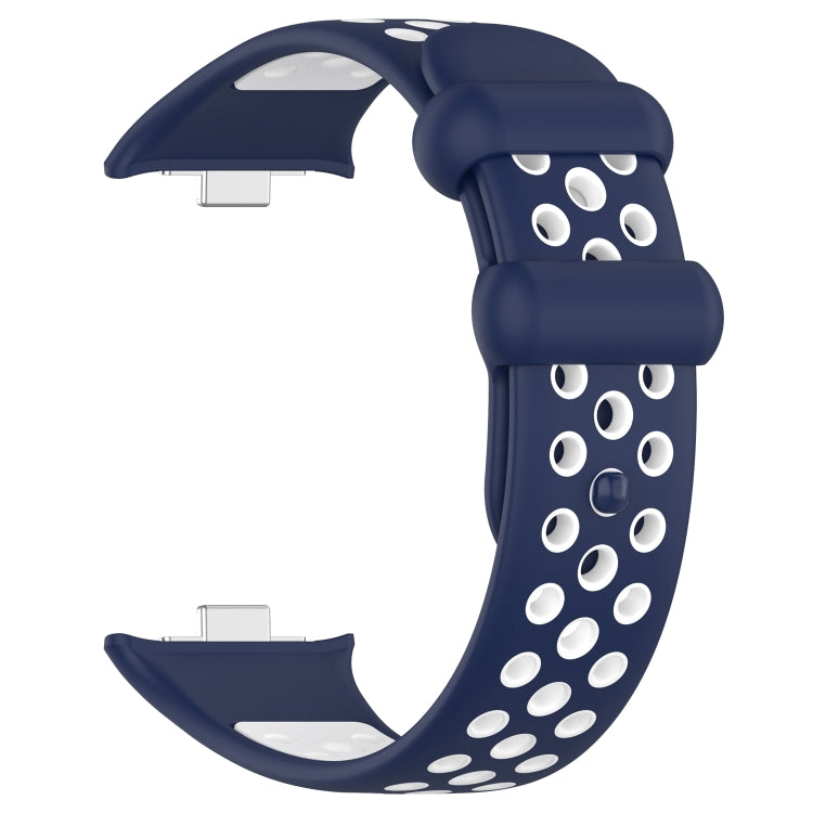 For Redmi Watch 4 Two Color Silicone Sports Watch Band(Midnight Blue White) - Watch Bands by PMC TechLife | Online Shopping South Africa | PMC TechLife