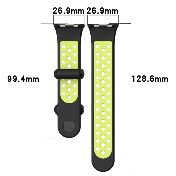 For Redmi Watch 4 Two Color Silicone Sports Watch Band(Grey White) - Watch Bands by PMC TechLife | Online Shopping South Africa | PMC TechLife