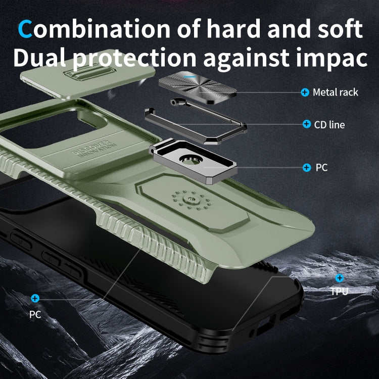 For Google Pixel 9 / Pixel 9 Pro Sliding Camshield Holder Phone Case(Alpine Green) - Google Cases by PMC TechLife | Online Shopping South Africa | PMC TechLife | Buy Now Pay Later Mobicred