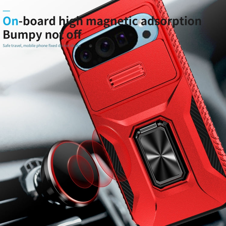 For Google Pixel 9 / Pixel 9 Pro Sliding Camshield Holder Phone Case(Red) - Google Cases by PMC TechLife | Online Shopping South Africa | PMC TechLife | Buy Now Pay Later Mobicred
