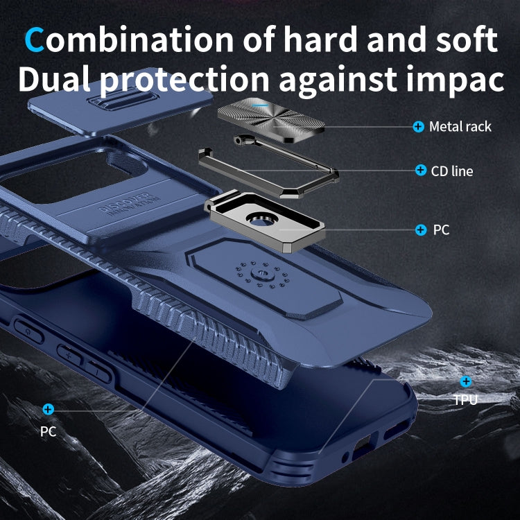 For Google Pixel 9 / Pixel 9 Pro Sliding Camshield Holder Phone Case(Blue) - Google Cases by PMC TechLife | Online Shopping South Africa | PMC TechLife | Buy Now Pay Later Mobicred