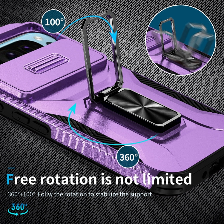 For Google Pixel 9 / Pixel 9 Pro Sliding Camshield Holder Phone Case(Purple) - Google Cases by PMC TechLife | Online Shopping South Africa | PMC TechLife | Buy Now Pay Later Mobicred