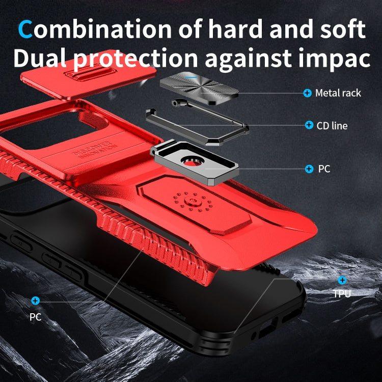 For Google Pixel 9 Pro XL Sliding Camshield Holder Phone Case(Red) - Google Cases by PMC TechLife | Online Shopping South Africa | PMC TechLife | Buy Now Pay Later Mobicred