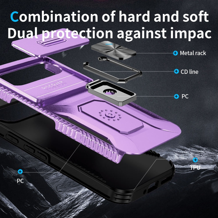 For Google Pixel 9 Pro XL Sliding Camshield Holder Phone Case(Purple) - Google Cases by PMC TechLife | Online Shopping South Africa | PMC TechLife | Buy Now Pay Later Mobicred