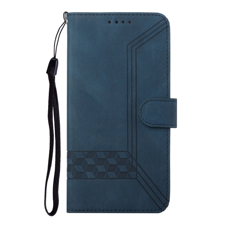 For Google Pixel 9 Pro Cubic Skin Feel Flip Leather Phone Case(Blue) - Google Cases by PMC TechLife | Online Shopping South Africa | PMC TechLife | Buy Now Pay Later Mobicred