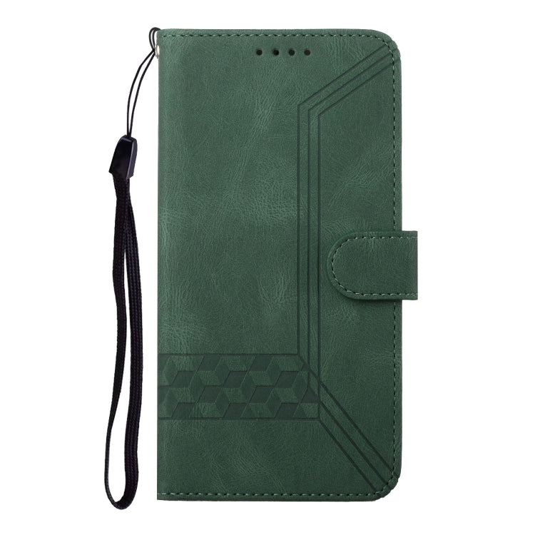 For Google Pixel 9 Cubic Skin Feel Flip Leather Phone Case(Green) - free shipping - PMC TechLife - Order now!