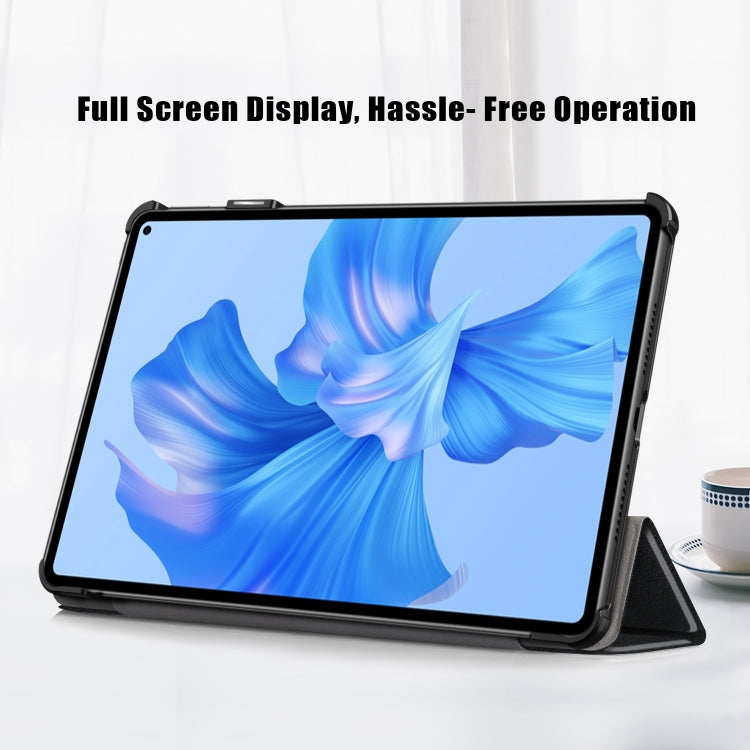 For Huawei MatePad Pro 11 2024 / 2022 Custer Pure Color 3-Fold Smart Leather Tablet Case(Black) - Huawei by PMC Jewellery | Online Shopping South Africa | PMC Jewellery | Buy Now Pay Later Mobicred