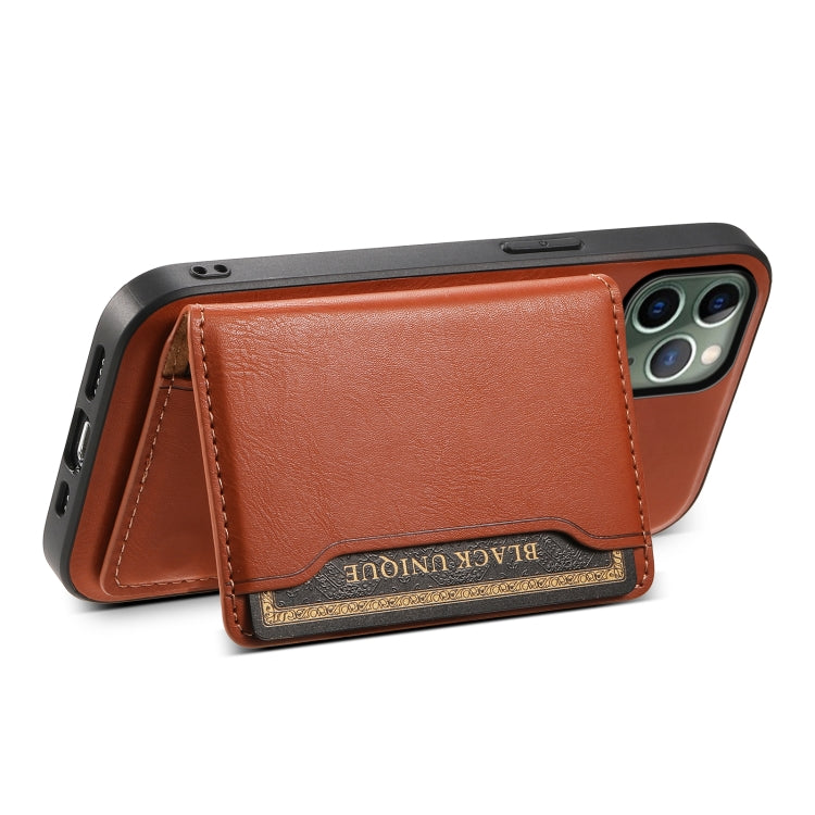 For iPhone 11 Pro Denior Cowhide Texture Leather MagSafe Detachable Wallet Phone Case(Brown) - free shipping - PMC Jewellery - Order now!