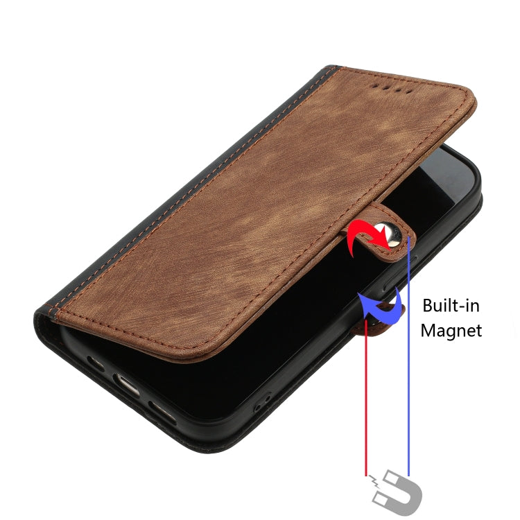 For Google Pixel 9 Side Buckle Double Fold Hand Strap Leather Phone Case(Brown) - Google Cases by PMC TechLife | Online Shopping South Africa | PMC TechLife | Buy Now Pay Later Mobicred