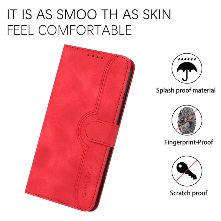 For Google Pixel 9 Pro Heart Pattern Skin Feel Leather Phone Case(Red) - Google Cases by PMC TechLife | Online Shopping South Africa | PMC TechLife | Buy Now Pay Later Mobicred