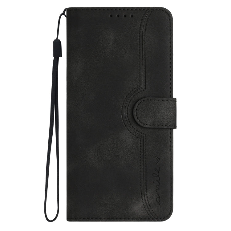 For Google Pixel 9 Heart Pattern Skin Feel Leather Phone Case(Black) - Google Cases by PMC TechLife | Online Shopping South Africa | PMC TechLife | Buy Now Pay Later Mobicred