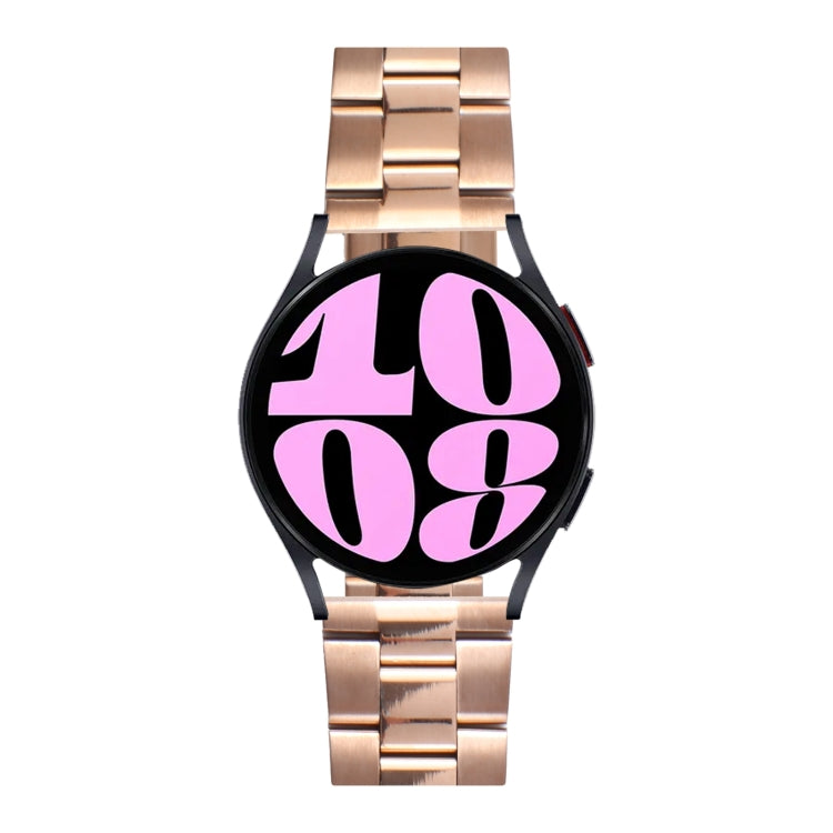 22mm Universal Three-Bead Stainless Steel Watch Band(Rose Gold) - free shipping - PMC TechLife - Order now!