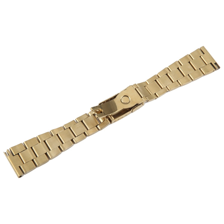 22mm Universal Three-Bead Stainless Steel Watch Band(Gold) - free shipping - PMC TechLife - Order now!
