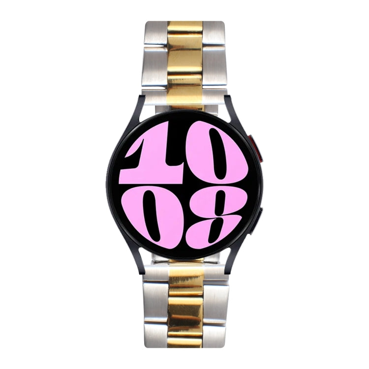 22mm Universal Three-Bead Stainless Steel Watch Band(Silver Gold) - free shipping - PMC TechLife - Order now!