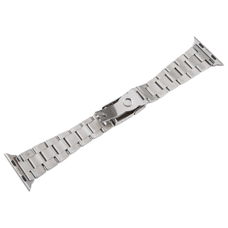 For Apple Watch SE 2023 40mm Three-Bead Stainless Steel Watch Band(Silver) - free shipping - PMC TechLife - Order now!