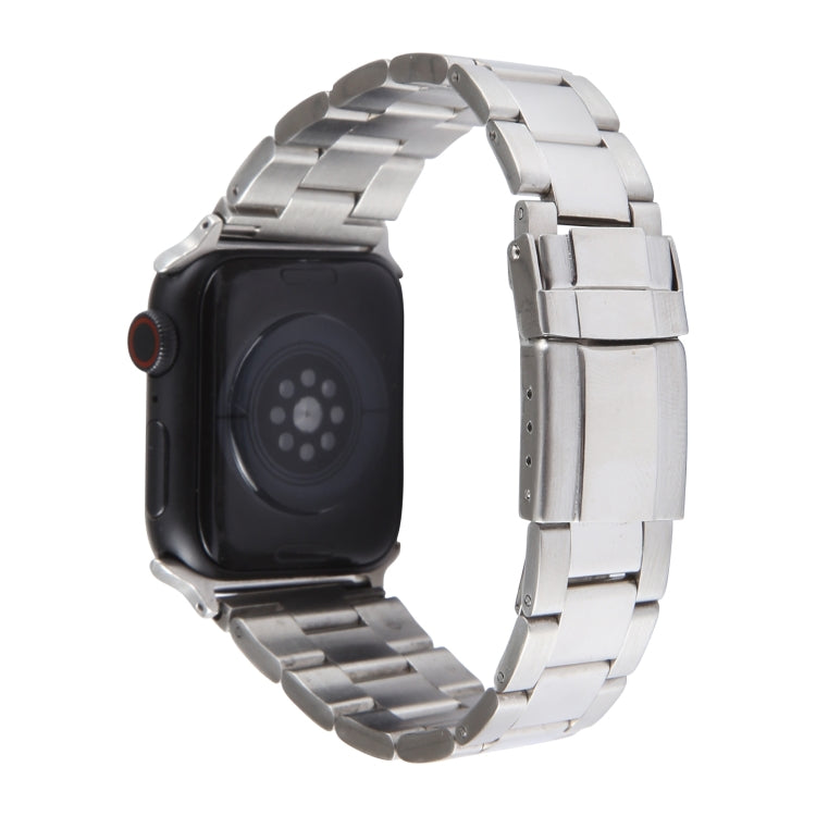 For Apple Watch SE 44mm Three-Bead Stainless Steel Watch Band(Silver) - free shipping - PMC TechLife - Order now!