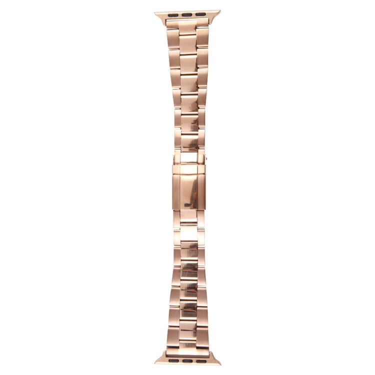 For Apple Watch Series 4 44mm Three-Bead Stainless Steel Watch Band(Rose Gold) - free shipping - PMC TechLife - Order now!