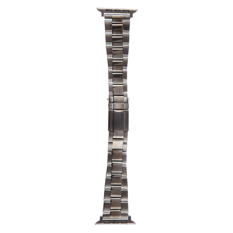 For Apple Watch Series 4 40mm Three-Bead Stainless Steel Watch Band(Gun Color) - free shipping - PMC TechLife - Order now!