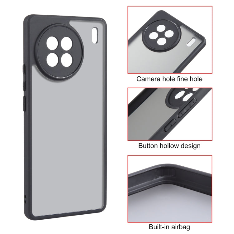 For vivo X90 Fine Pore Matte Black TPU + PC Phone Case - vivo Cases by PMC TechLife | Online Shopping South Africa | PMC TechLife | Buy Now Pay Later Mobicred