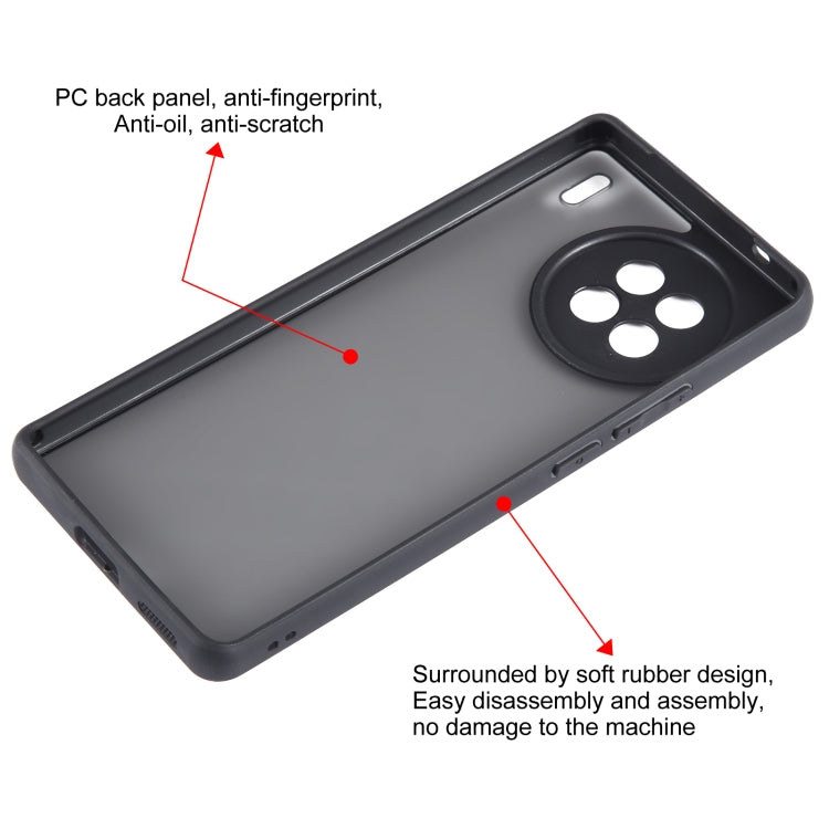 For vivo X90 Fine Pore Matte Black TPU + PC Phone Case - vivo Cases by PMC TechLife | Online Shopping South Africa | PMC TechLife | Buy Now Pay Later Mobicred