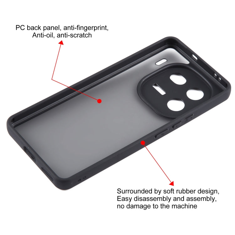 For vivo iQOO 12 Fine Pore Matte Black TPU + PC Phone Case - iQOO 12 Cases by PMC TechLife | Online Shopping South Africa | PMC TechLife | Buy Now Pay Later Mobicred