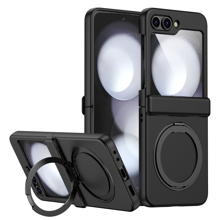 For Samsung Galaxy Z Flip5 5G 360 Degree Stand MagSafe Magnetic All-inclusive Phone Case(Black) - free shipping - PMC TechLife - Order now!