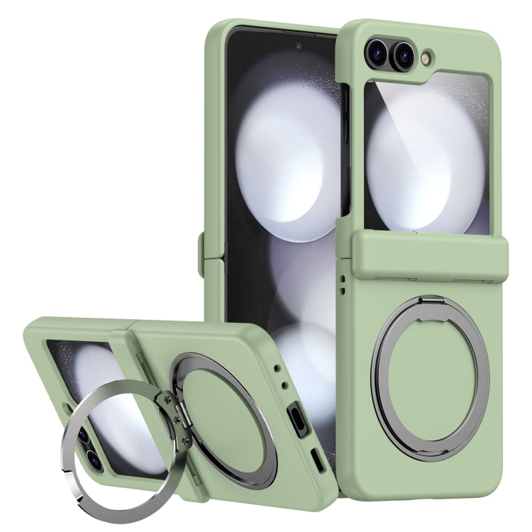 For Samsung Galaxy Z Flip5 5G 360 Degree Stand MagSafe Magnetic All-inclusive Phone Case(Light Green) - Galaxy Z Flip5 Cases by PMC TechLife | Online Shopping South Africa | PMC TechLife