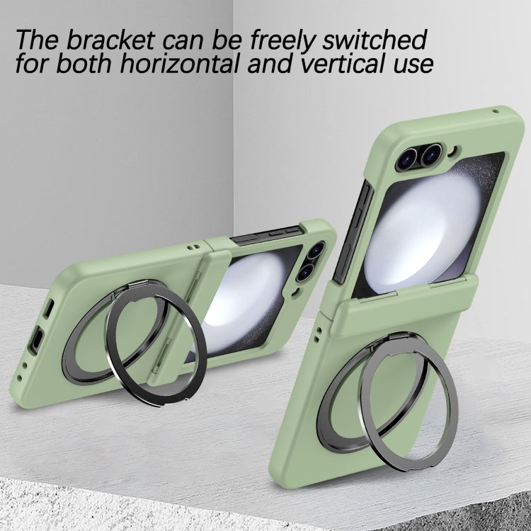 For Samsung Galaxy Z Flip5 5G 360 Degree Stand MagSafe Magnetic All-inclusive Phone Case(Light Green) - Galaxy Z Flip5 Cases by PMC TechLife | Online Shopping South Africa | PMC TechLife