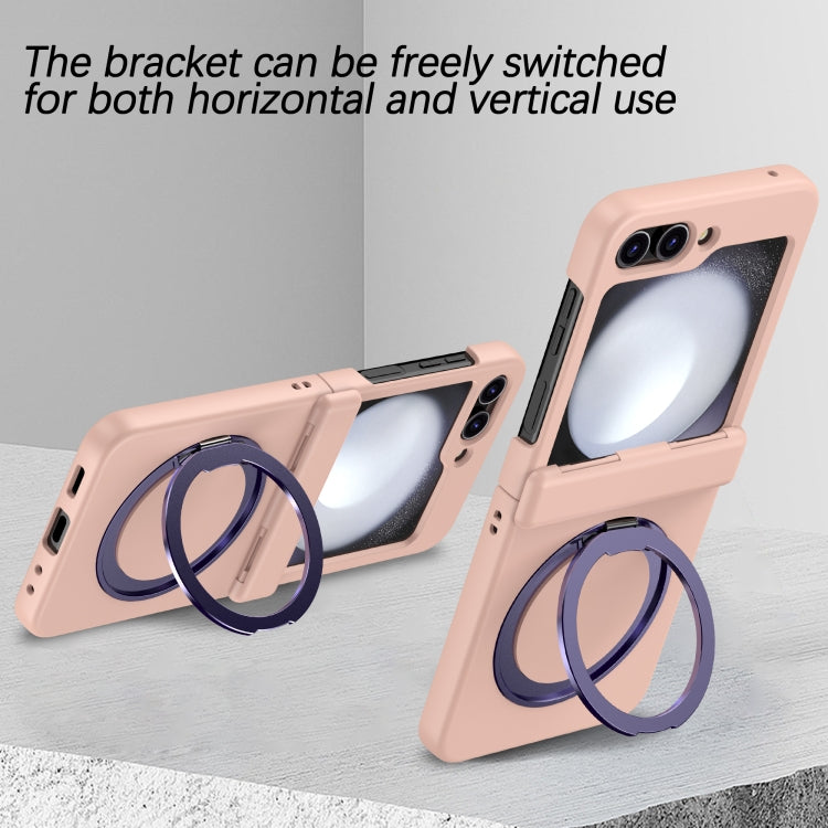 For Samsung Galaxy Z Flip5 5G 360 Degree Stand MagSafe Magnetic All-inclusive Phone Case(Pink) - Galaxy Z Flip5 Cases by PMC TechLife | Online Shopping South Africa | PMC TechLife